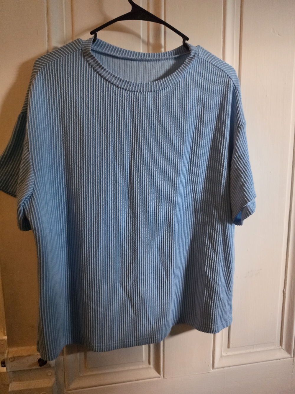 Light Blue Ribbed Women’s Shorts Cover-Up